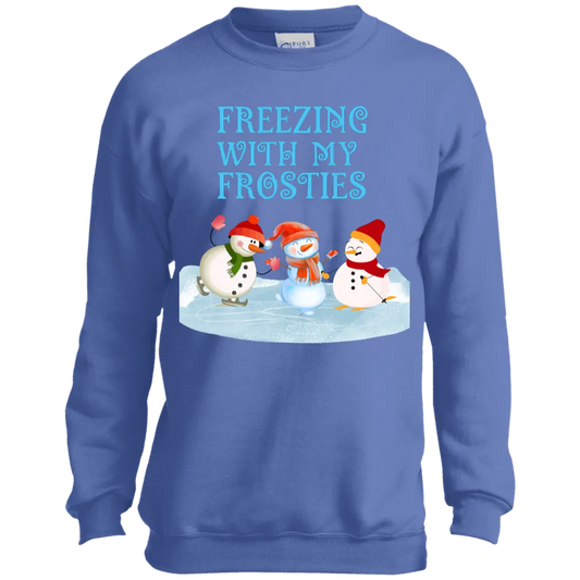 "FREEZING WITH MY FROSTIES" Youth Crewneck Sweatshirt 