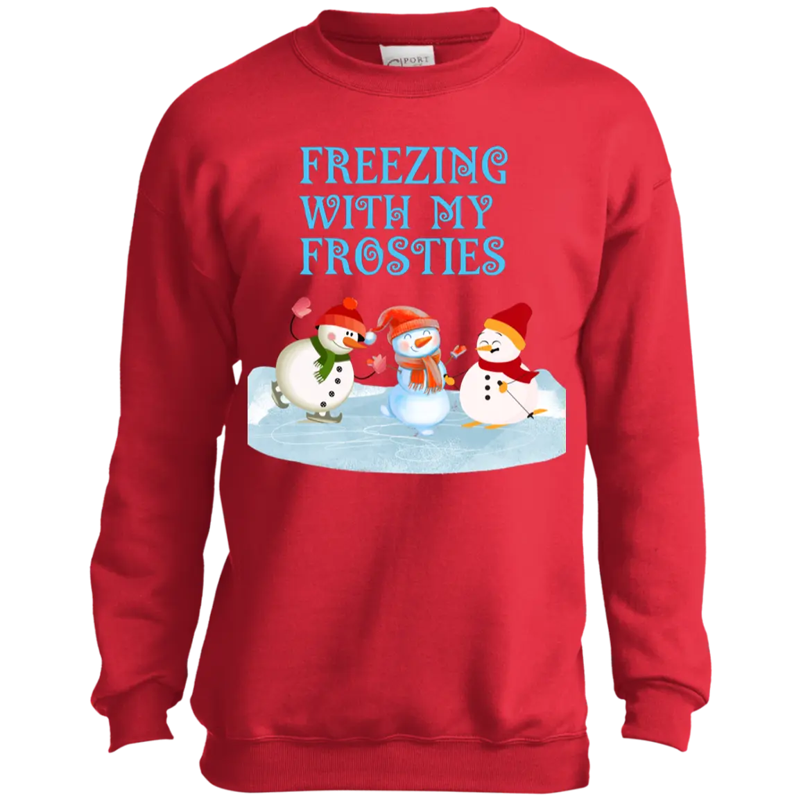 "FREEZING WITH MY FROSTIES" Youth Crewneck Sweatshirt