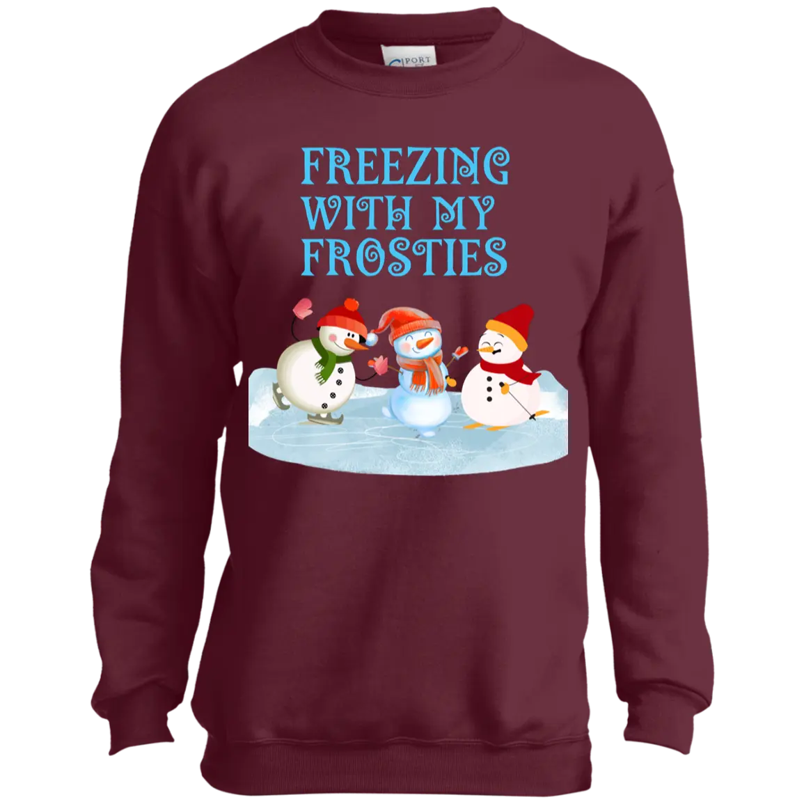 "FREEZING WITH MY FROSTIES" Youth Crewneck Sweatshirt 