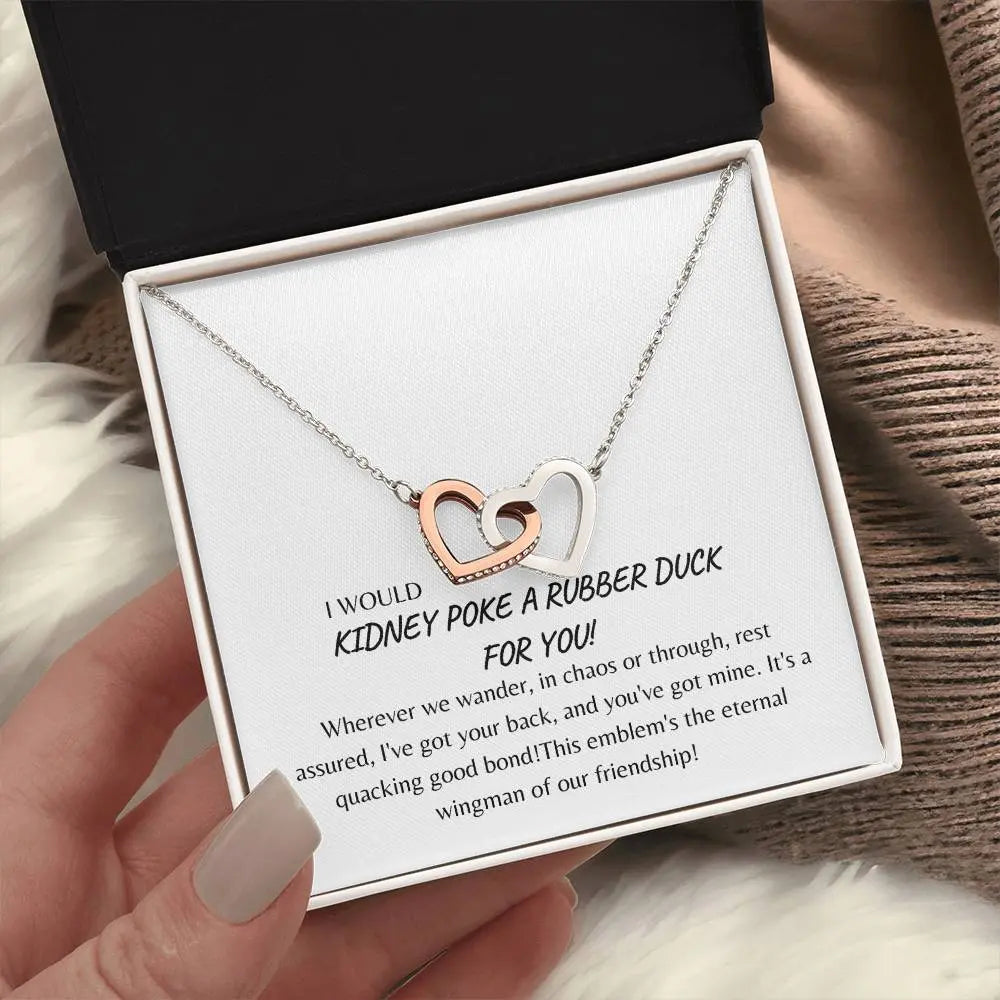 FRIENDSHIP "INTERLOCKING HEARTS" NECKLACE 