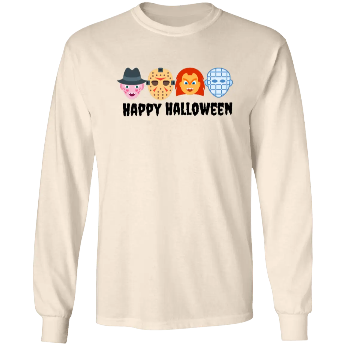 "Monster Happy Halloween" LS Ultra Cotton T-Shirt 