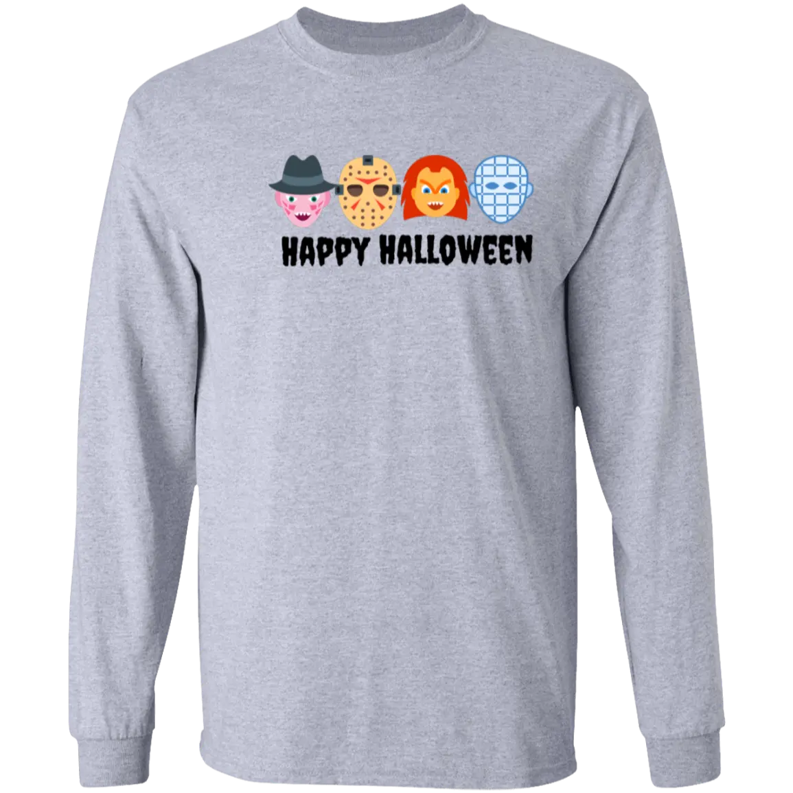 "Monster Happy Halloween" LS Ultra Cotton T-Shirt 