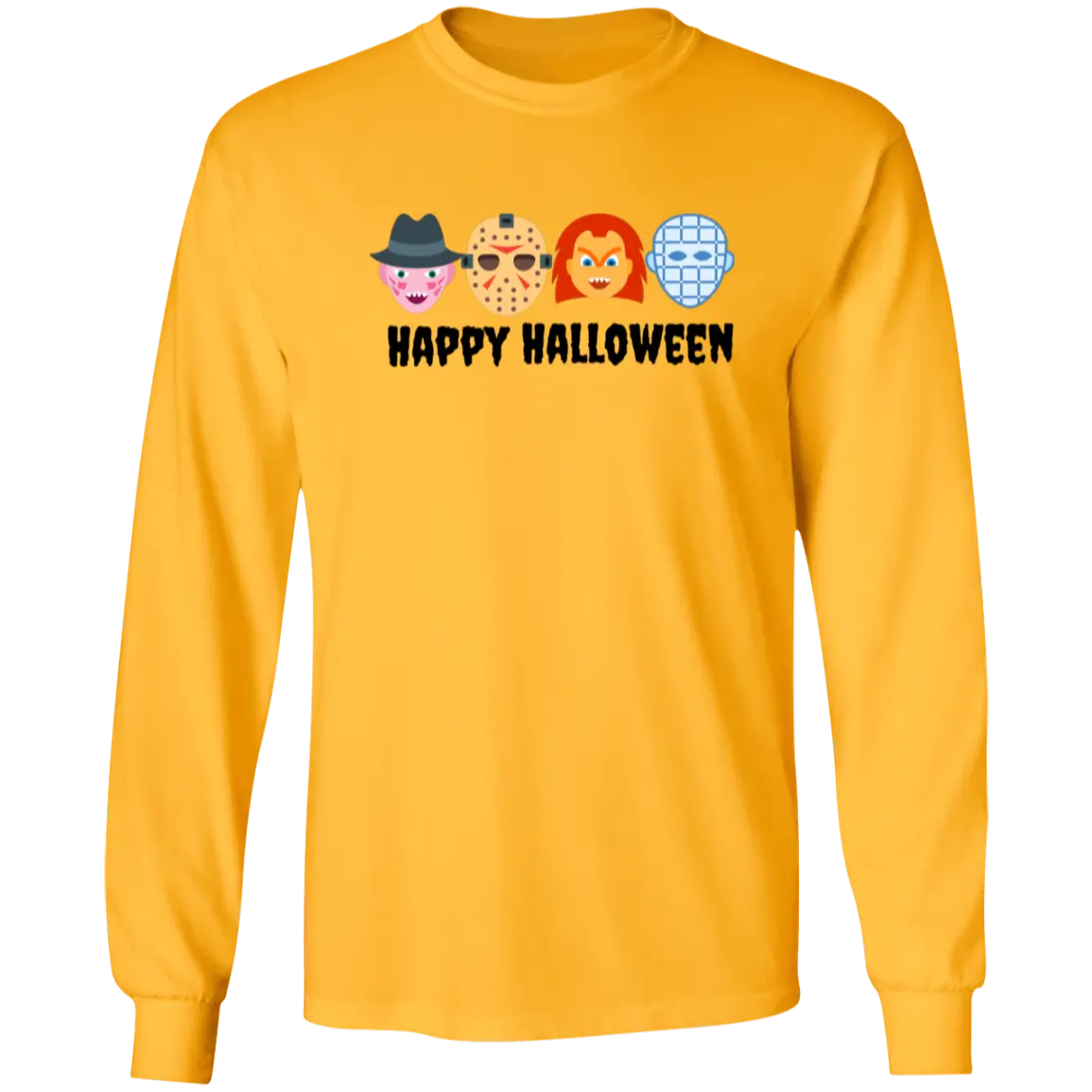 "Monster Happy Halloween" LS Ultra Cotton T-Shirt 