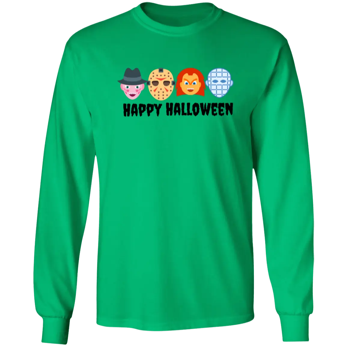 "Monster Happy Halloween" LS Ultra Cotton T-Shirt 