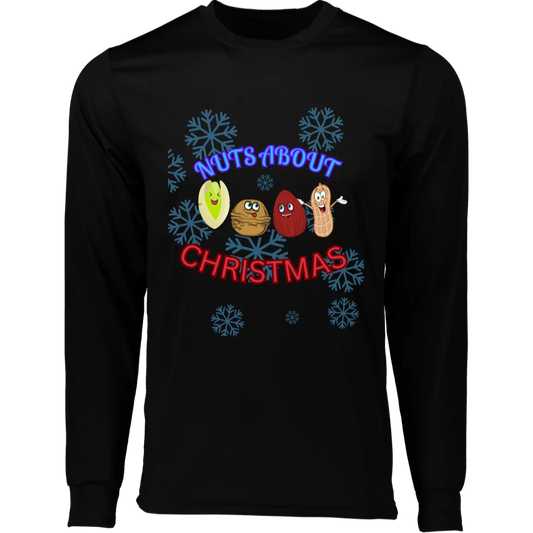 "NUTS About Christmas " Men Long Sleeve Moisture-Wicking Tee 