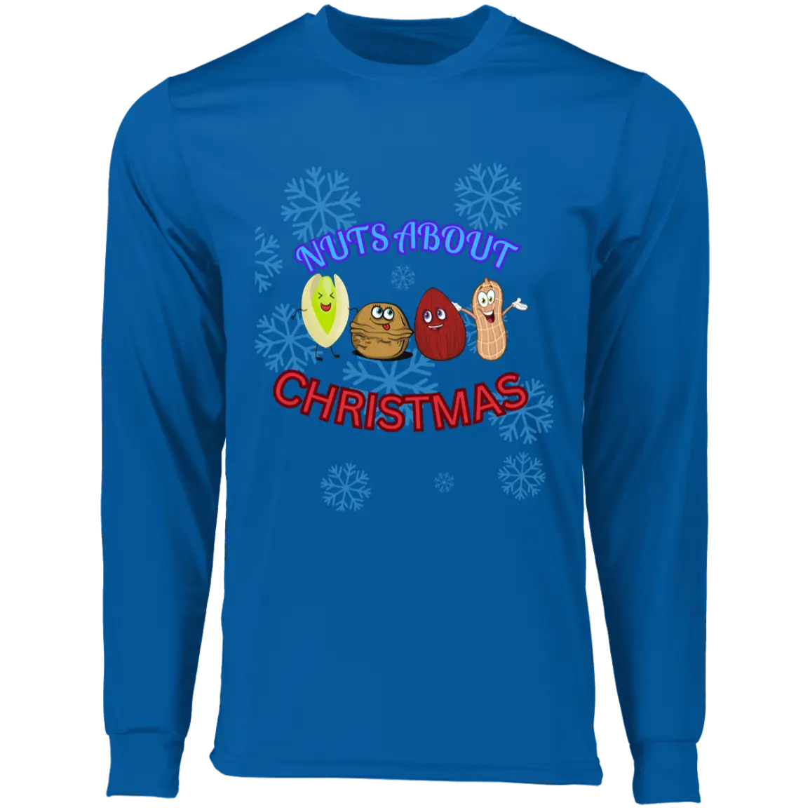 "NUTS About Christmas " Men Long Sleeve Moisture-Wicking Tee 