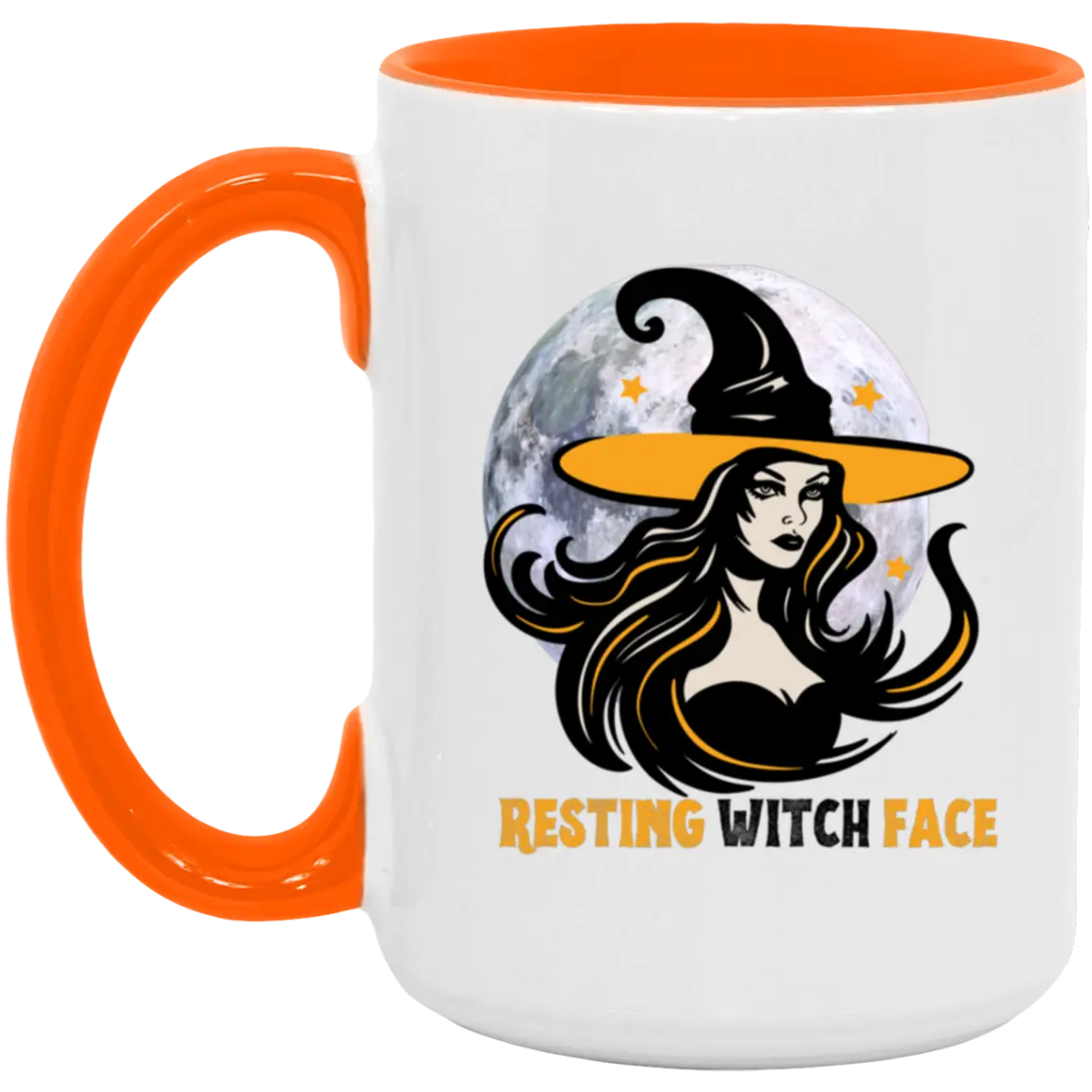 " RESTING WITCH FACE" 15oz Accent Mug 