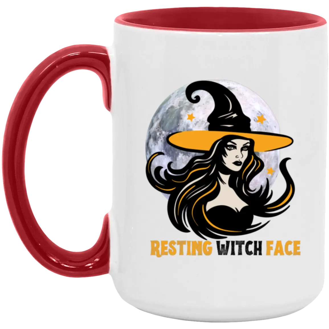 " RESTING WITCH FACE" 15oz Accent Mug 