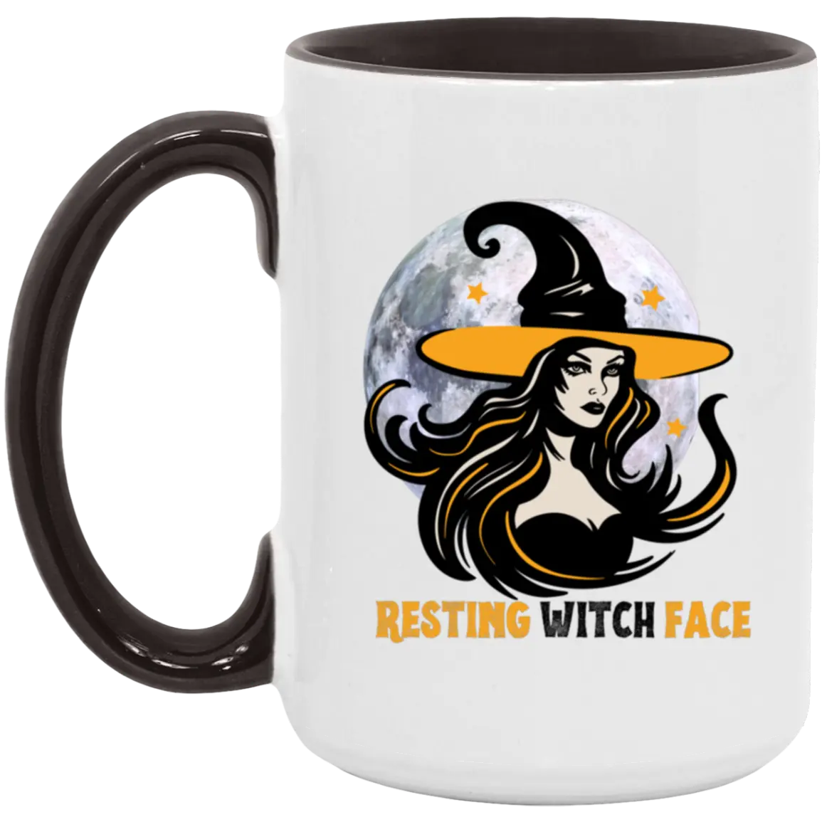 " RESTING WITCH FACE" 15oz Accent Mug