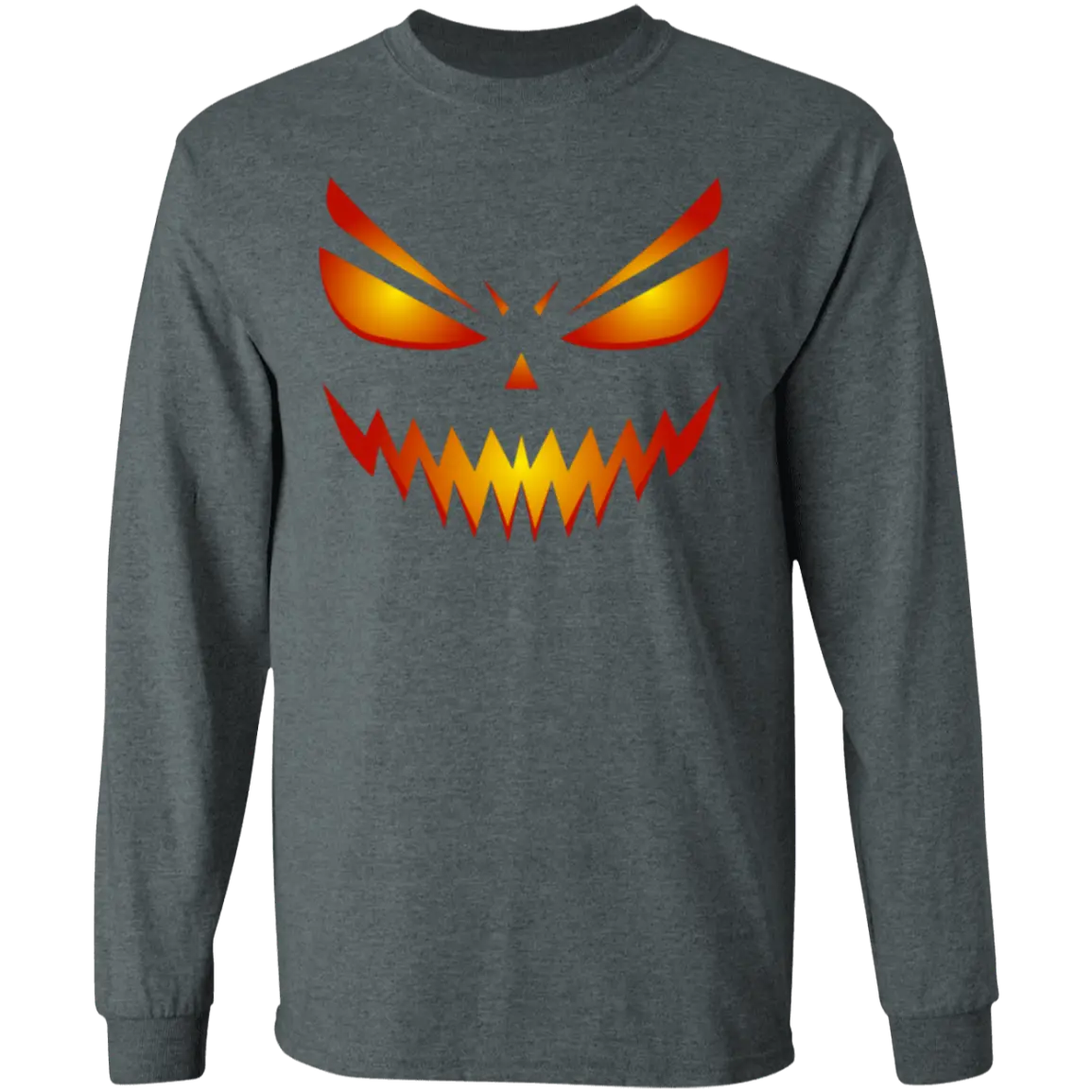 "Scary Pumpkin" Men's LS T-Shirt 5.3 oz. 