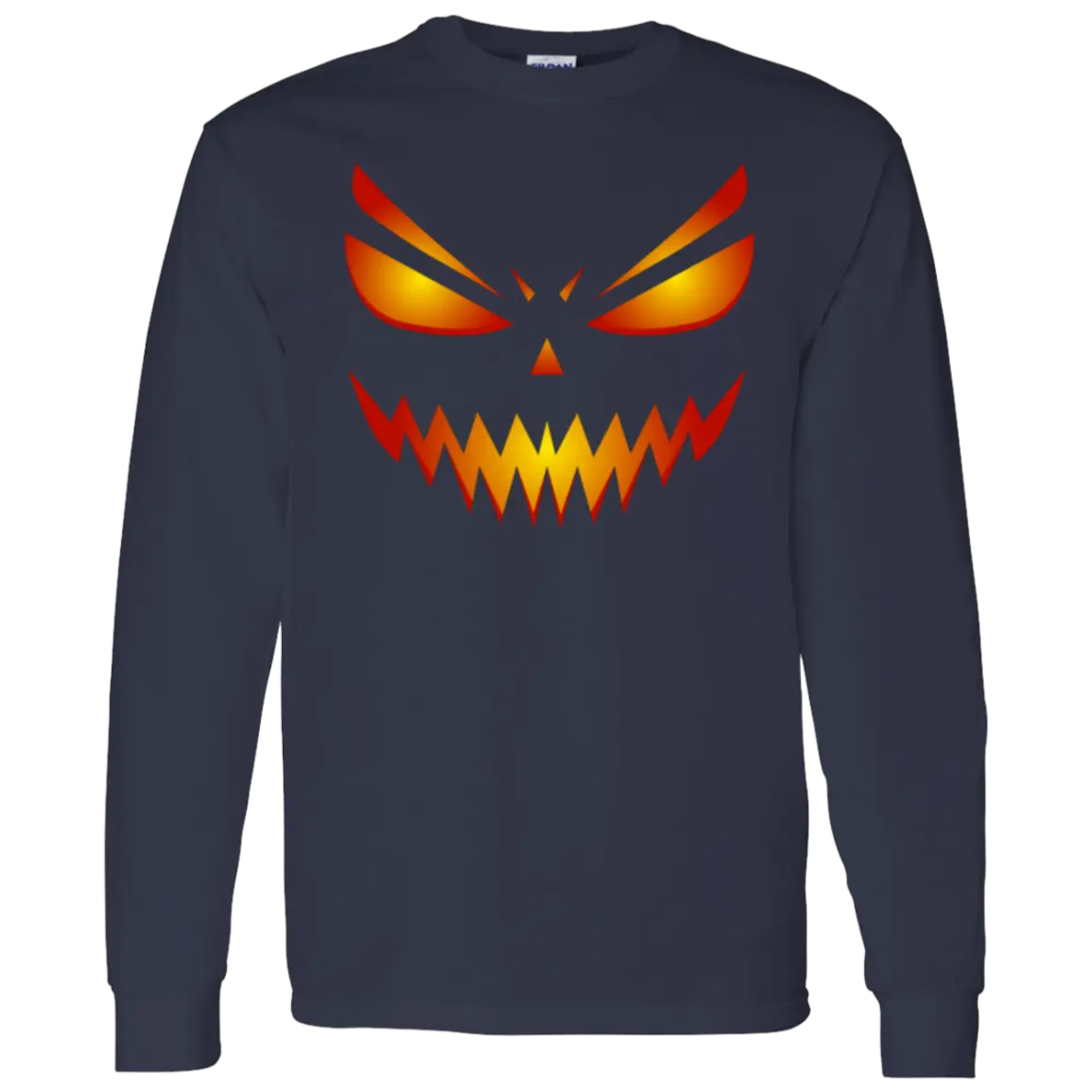 "Scary Pumpkin" Men's LS T-Shirt 5.3 oz. 