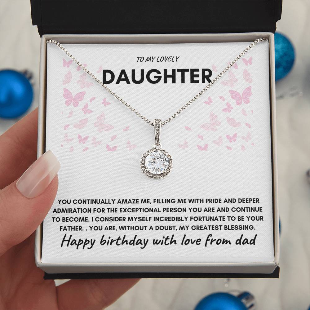 DAUGHTER BIRTHDAY "ETERNAL HOPE" NECKLACE - DAD