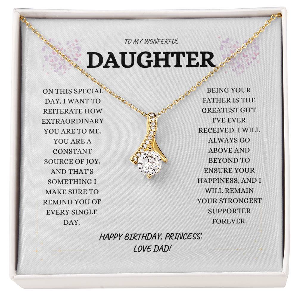 DAUGHTER BIRTHDAY " ALLURING" NECKLACE - DAD