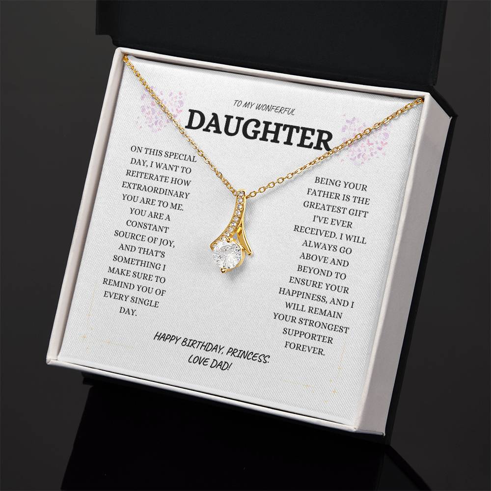 DAUGHTER BIRTHDAY " ALLURING" NECKLACE - DAD