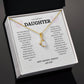 DAUGHTER BIRTHDAY " ALLURING" NECKLACE - DAD