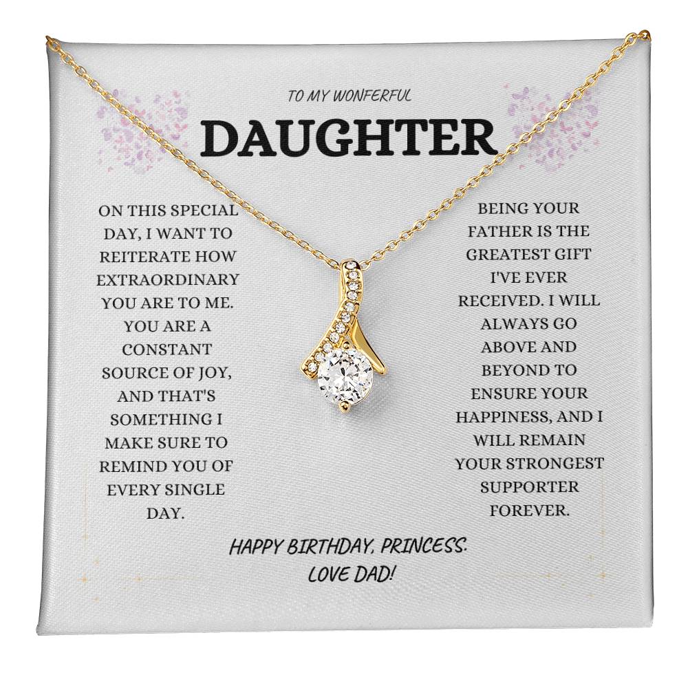 DAUGHTER BIRTHDAY " ALLURING" NECKLACE - DAD