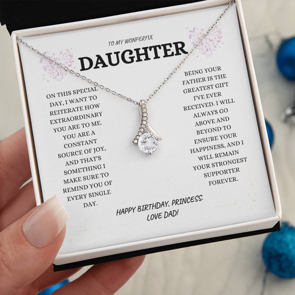 DAUGHTER BIRTHDAY " ALLURING" NECKLACE - DAD