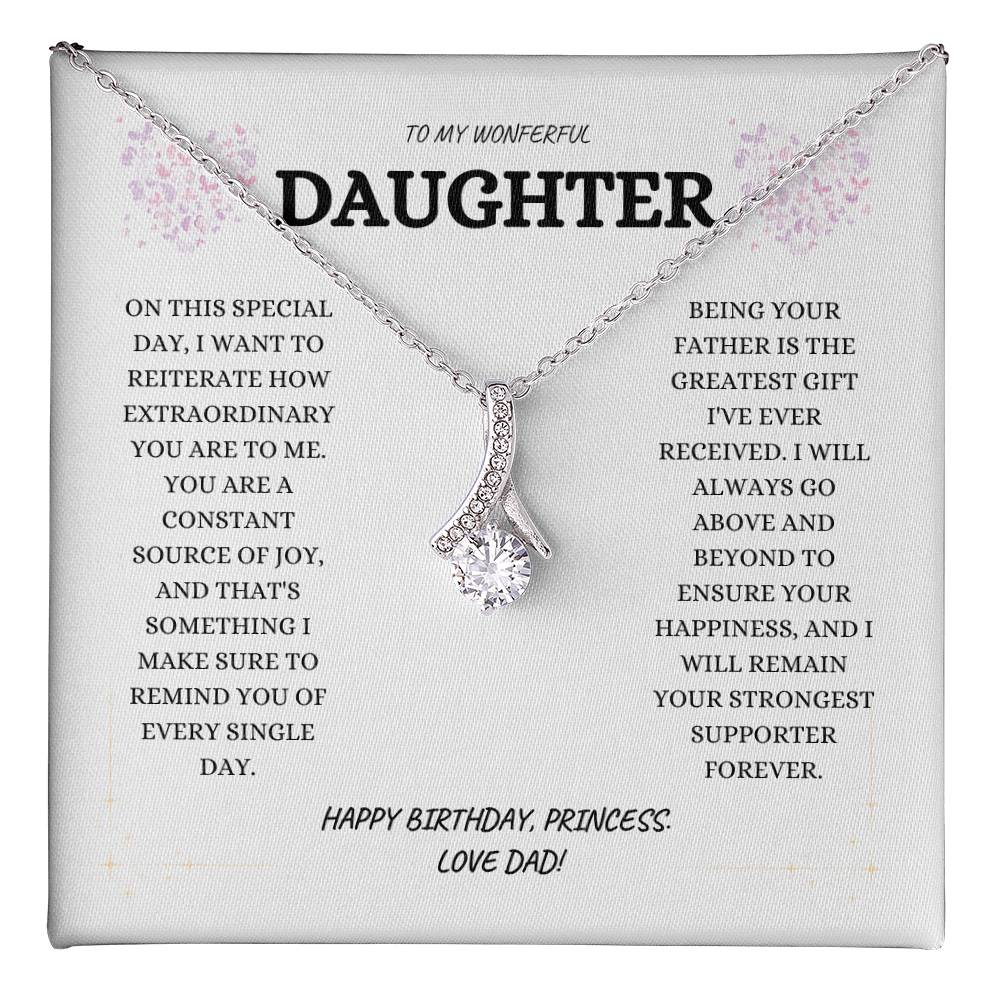 DAUGHTER BIRTHDAY " ALLURING" NECKLACE - DAD