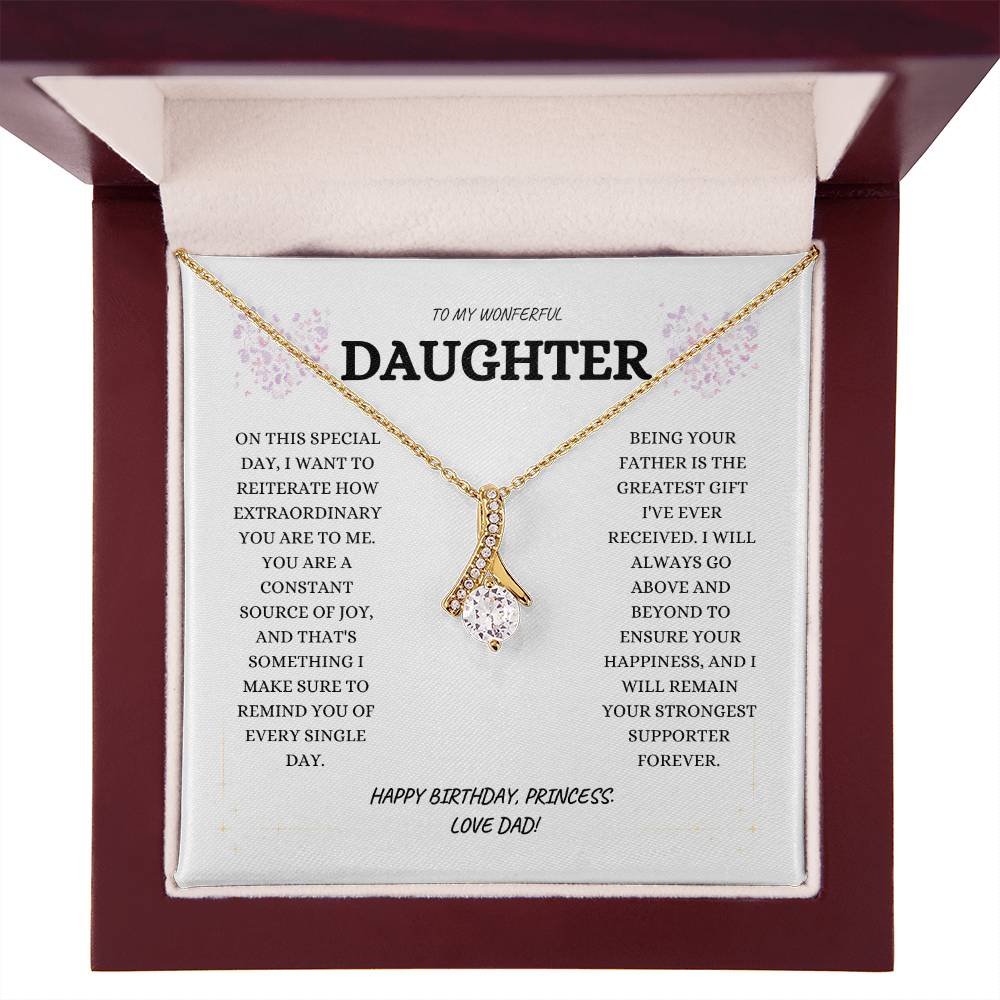 DAUGHTER BIRTHDAY " ALLURING" NECKLACE - DAD