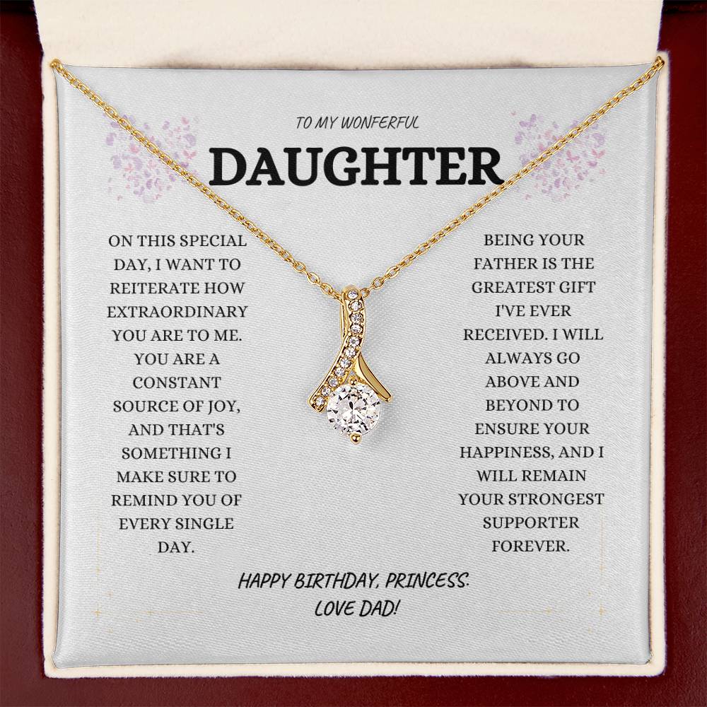 DAUGHTER BIRTHDAY " ALLURING" NECKLACE - DAD