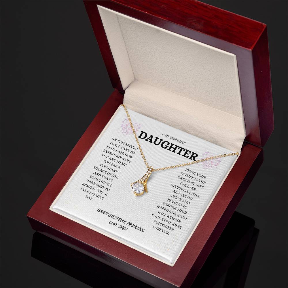 DAUGHTER BIRTHDAY " ALLURING" NECKLACE - DAD