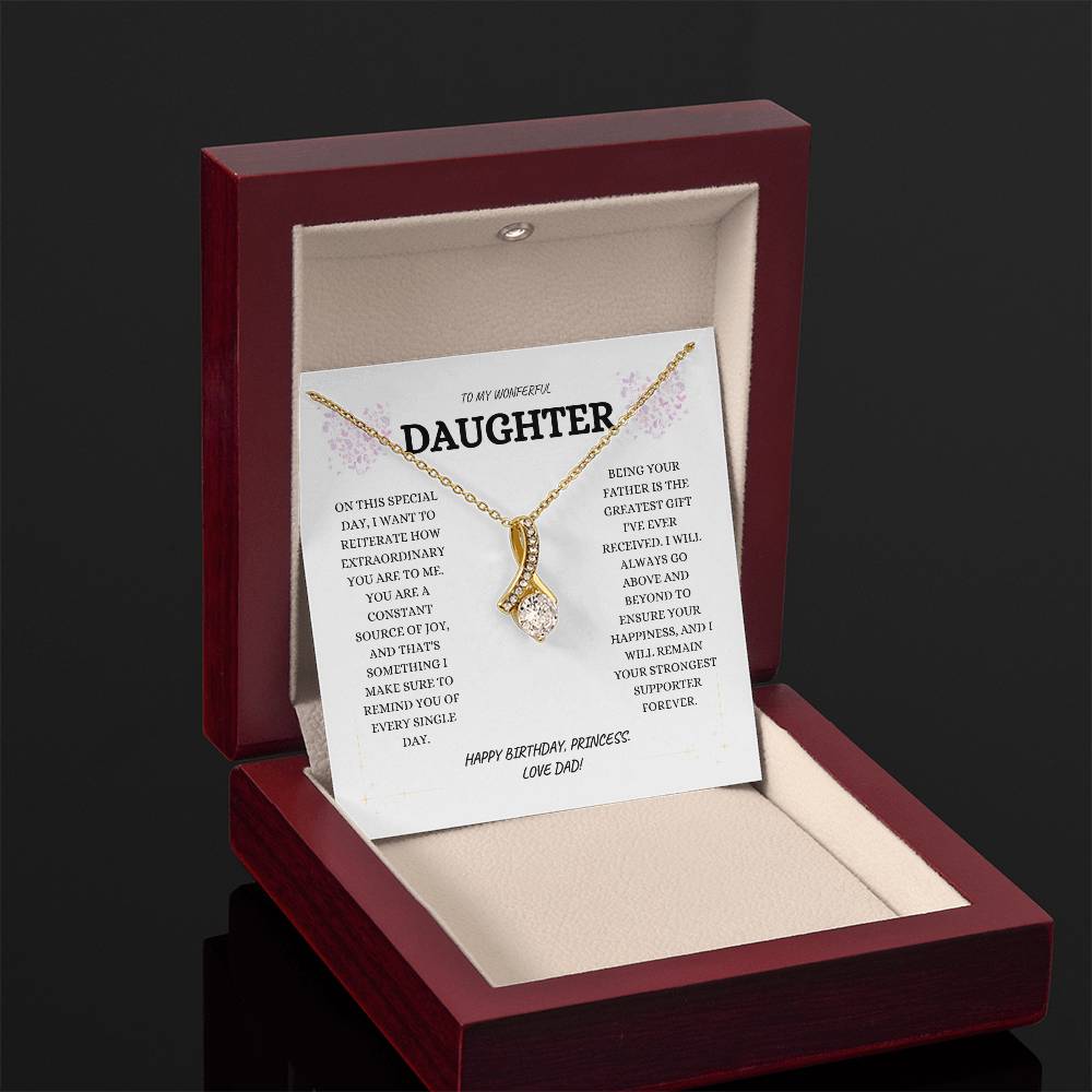 DAUGHTER BIRTHDAY " ALLURING" NECKLACE - DAD