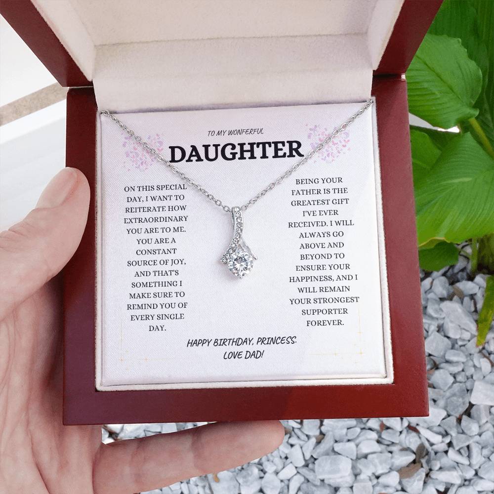 DAUGHTER BIRTHDAY " ALLURING" NECKLACE - DAD