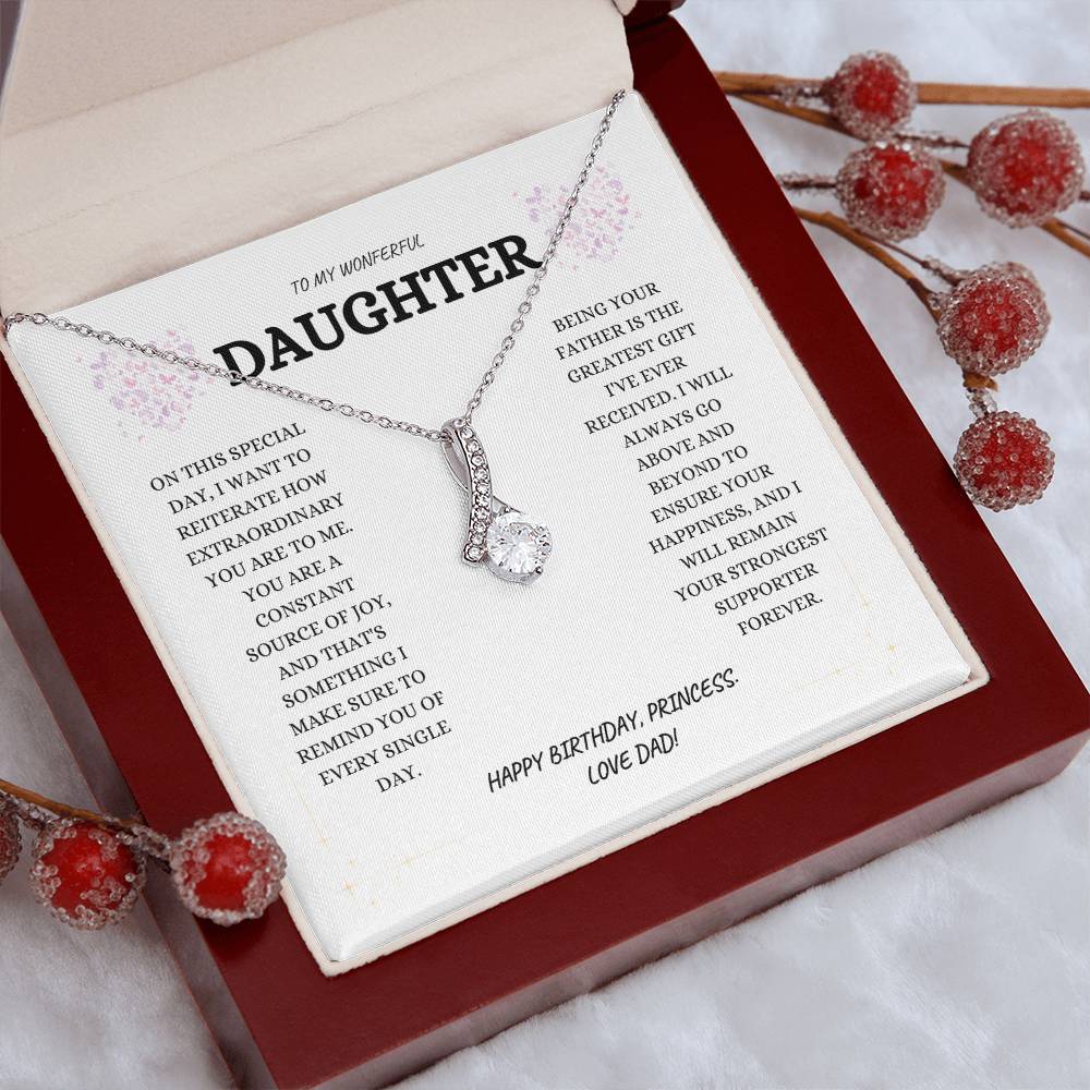 DAUGHTER BIRTHDAY " ALLURING" NECKLACE - DAD