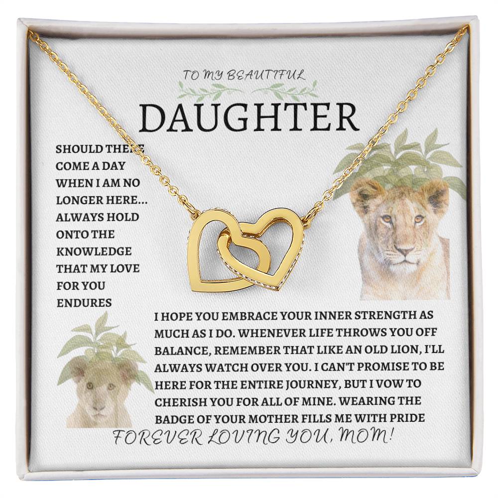 DAUGHTER " INTERLOCKING HEARTS" NECKLACE - MOM