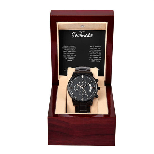 SOULMATE MALE "Black Chronograph" Watch