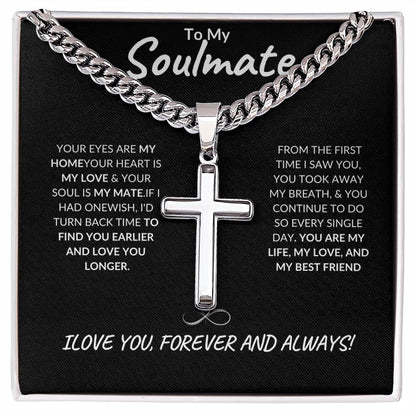 SOULMATE MALE "Artisan Cross" Necklace