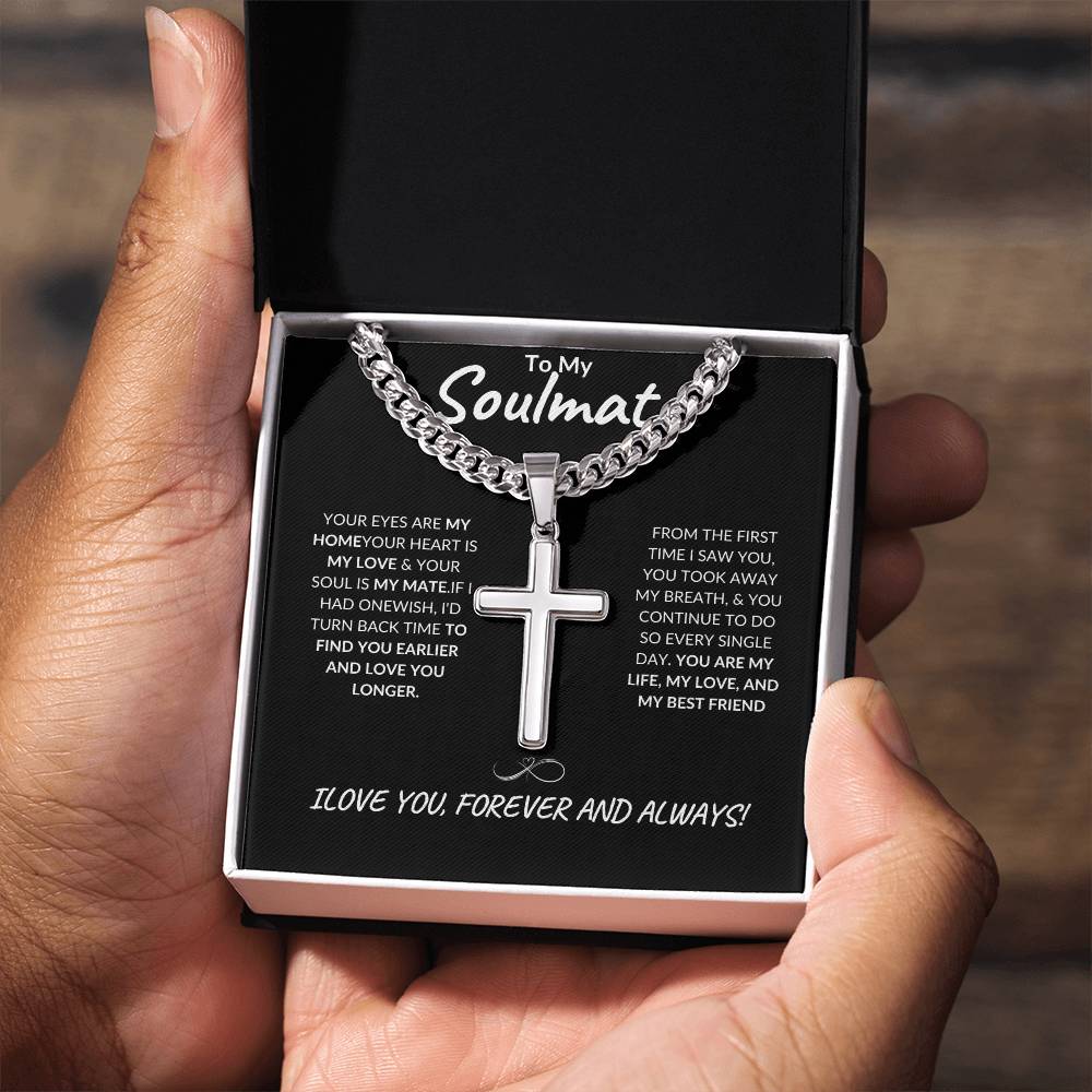 SOULMATE MALE "Artisan Cross" Necklace